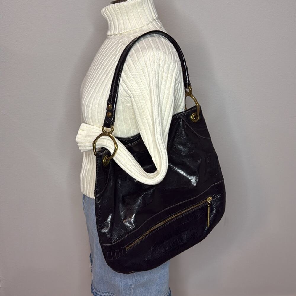 Oryany Black Leather Hobo Bag - Picture 2 of 5